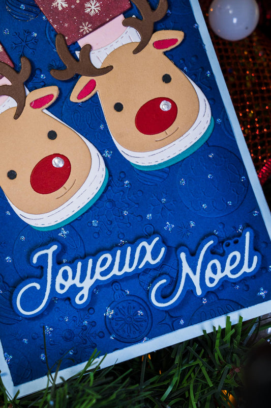 Pantoufles renne de Noël