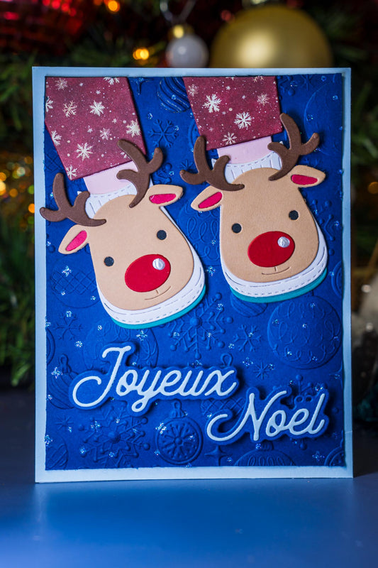 Pantoufles renne de Noël