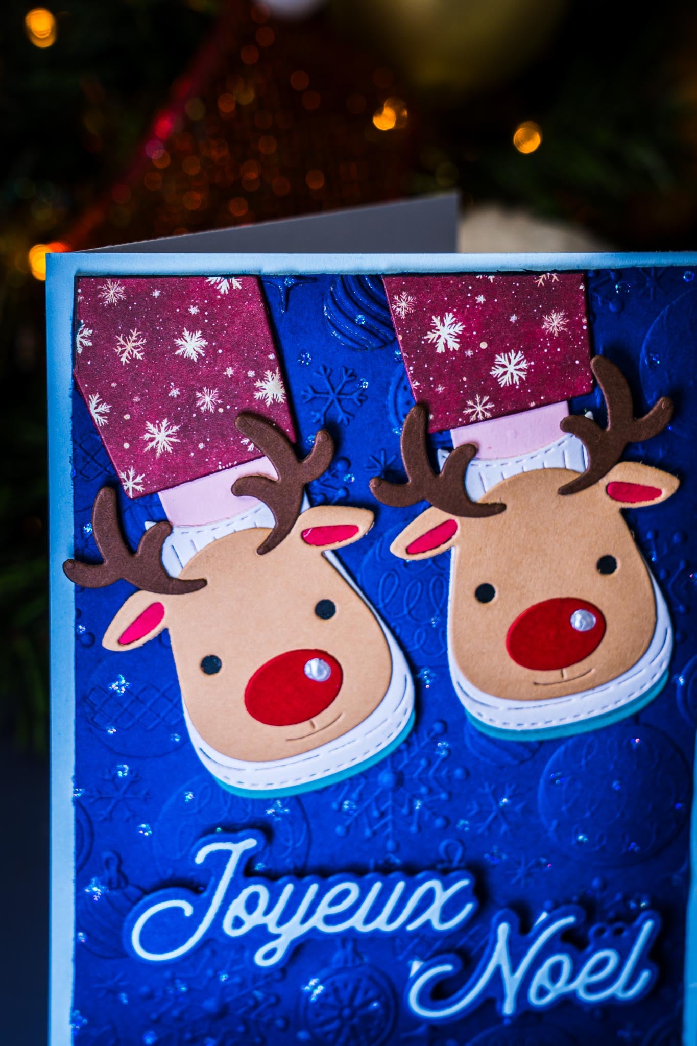 Pantoufles renne de Noël