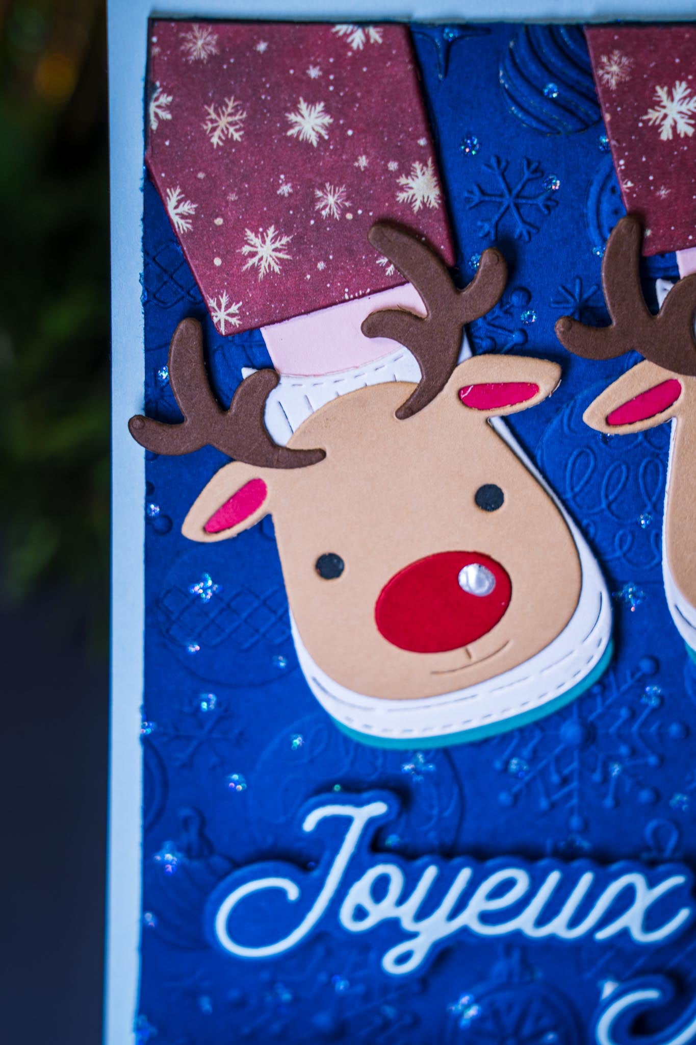 Pantoufles renne de Noël