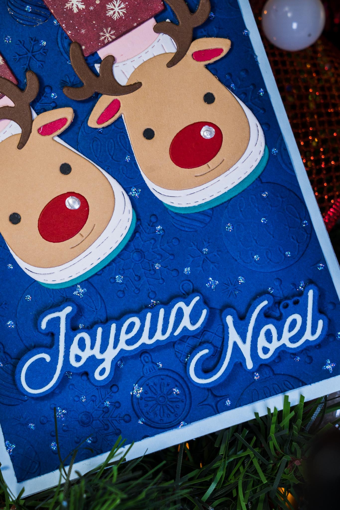 Pantoufles renne de Noël